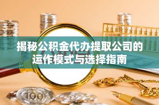内湖揭秘公积金代办提取公司的运作模式与选择指南