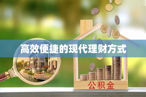 内湖高效便捷的现代理财方式