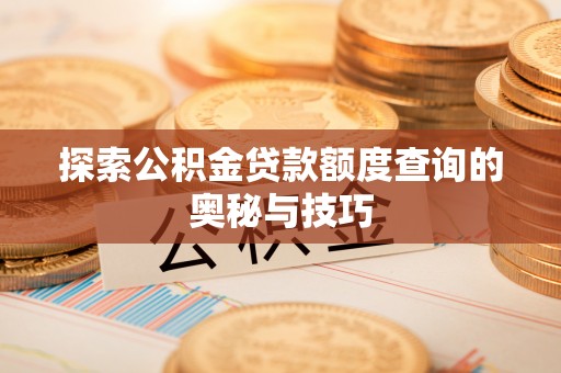 内湖探索公积金贷款额度查询的奥秘与技巧