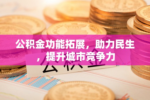 内湖公积金功能拓展，助力民生，提升城市竞争力