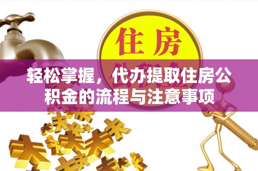 内湖轻松掌握，代办提取住房公积金的流程与注意事项